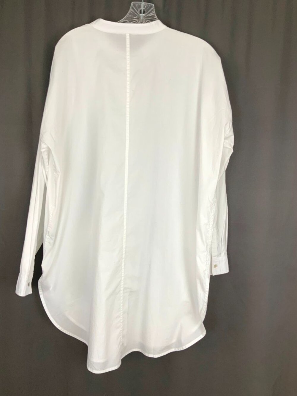 Eileen Fisher White Poplin Long Sleeve Tunic Shirt Button Up  Sz L - Picture 15 of 16